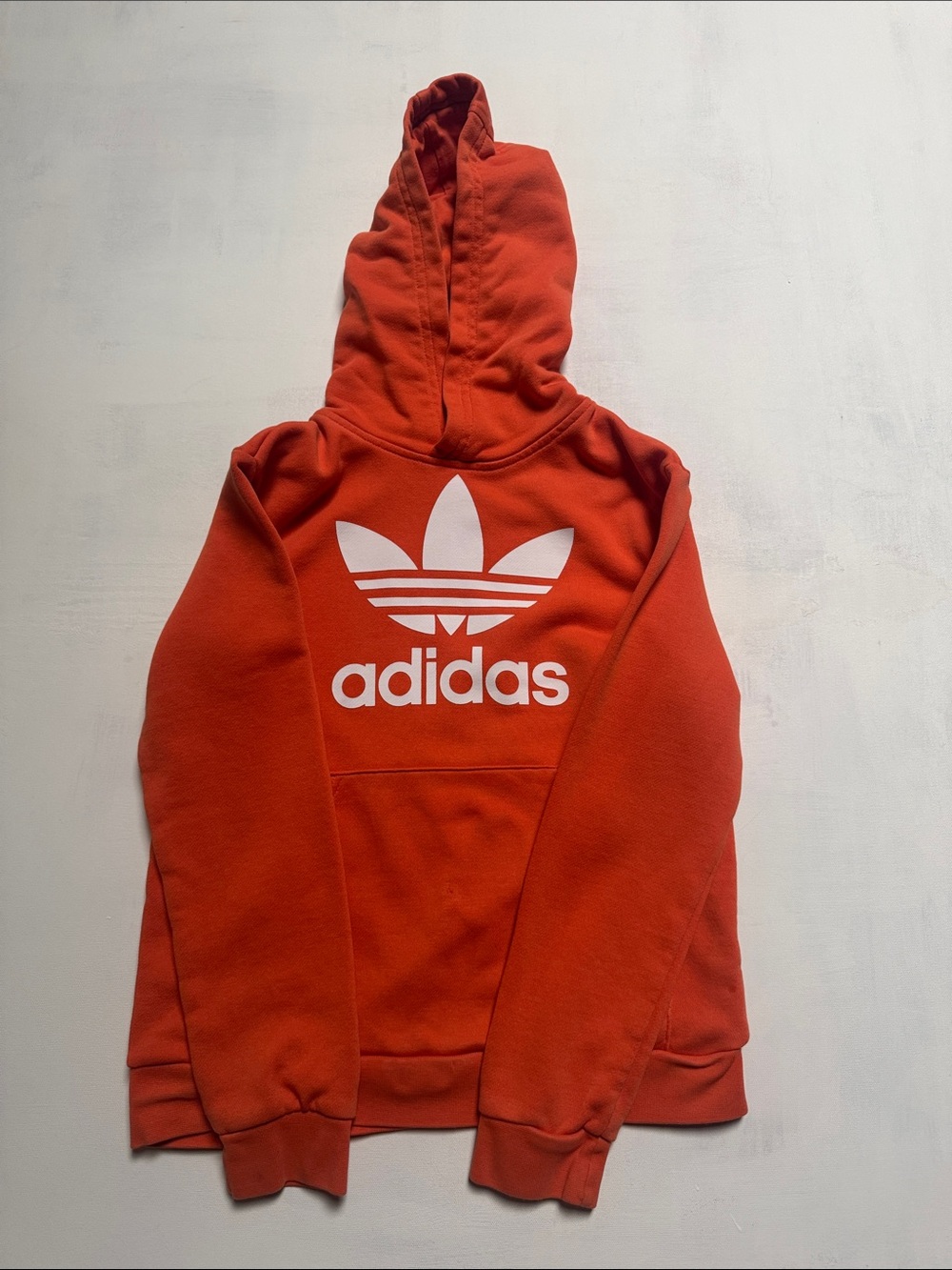 adidas Orange Trefoil Hooded Sweatshirt